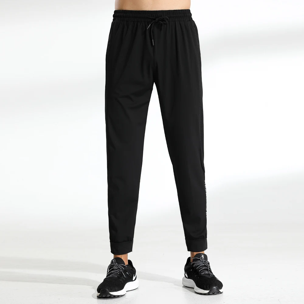 Быстросохнущие спортивные штаны для мужчин на молнии с карманами тренировочные