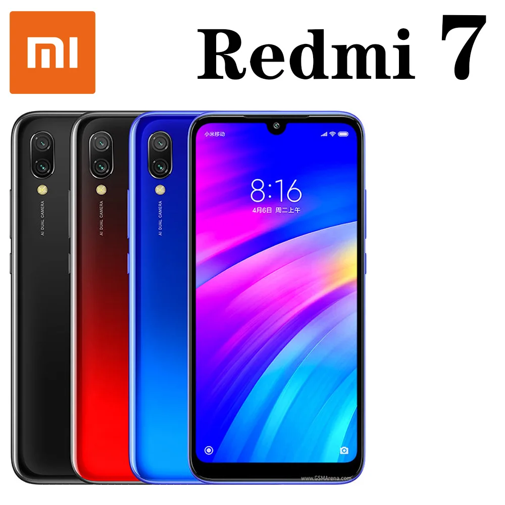 Xiaomi Smartphone Redmi 7 4GB 64GB Google play Android cellphone 4000mAh Fingerprint fast Charging 10W global version | Мобильные