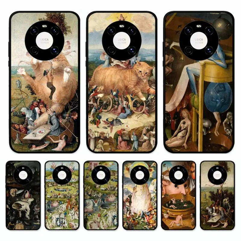 

Hieronymus Bosch Art Painting Bumper Phone Case for Huawei Mate 20 10 9 40 30 lite pro X Nova 2 3i 7se