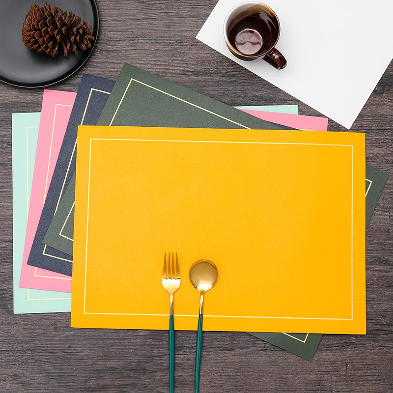 

Прямоугольный кожаный Простой коврик из искусственной кожи, изоляционный коврик, чашка, миска, коврик, водонепроницаемый маслостойкий изол...