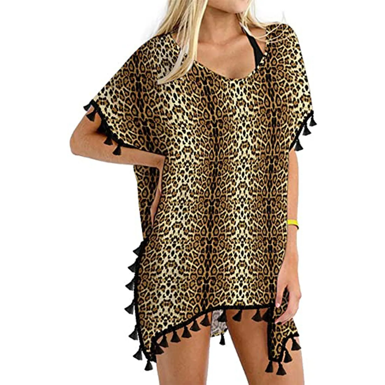 

Men And Women Matching Swimsuits Swimwear Swimsuit Women Women Shirt Short Sleeve Casual Stylish Top Leopard Swimsuit Top Women