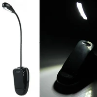 black music stand clip on orchestra 4 white led book reading light lamp