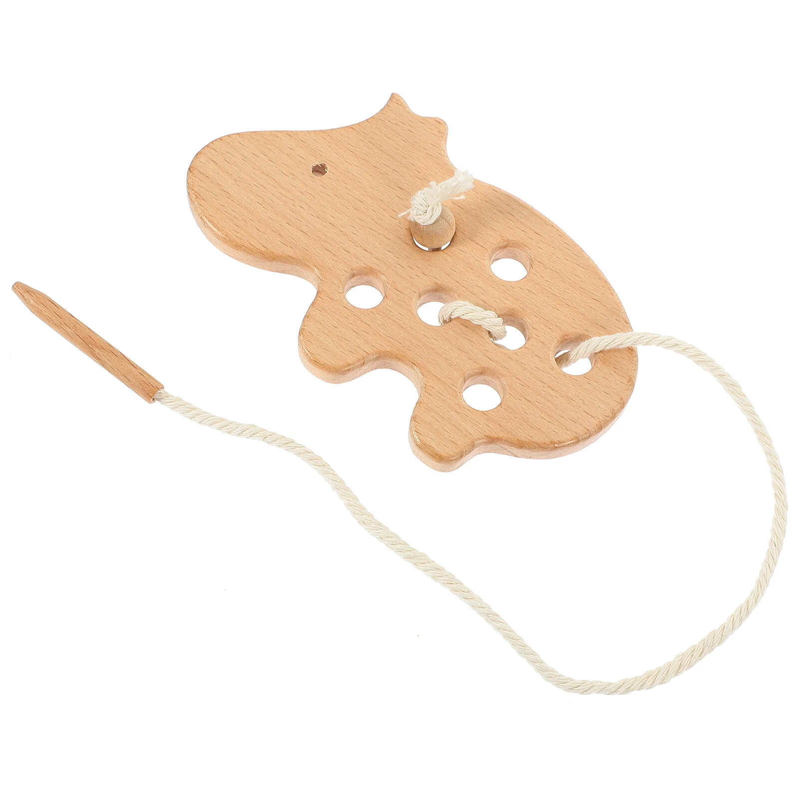 

Beaded Motor Skills Toys Toddlers 1-3 Wooden Learning Fine Lacing Animal Kids Cards Ages 3-5 Child Toy's