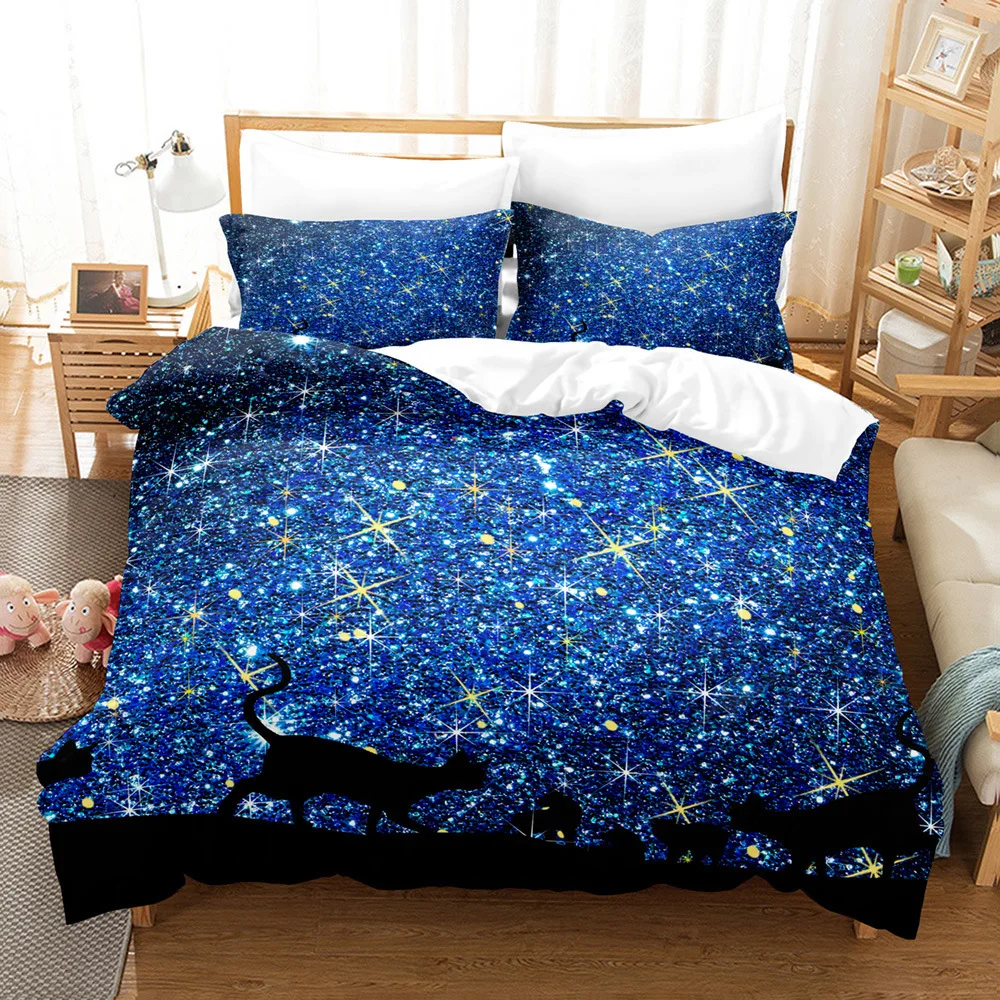 

3D Cartoon Animal Theme Quilt Cover Kitten Bedding Set Queen/King/Full/Twin Size For Boys Girls Pet Cats Duvet Cover Microfiber