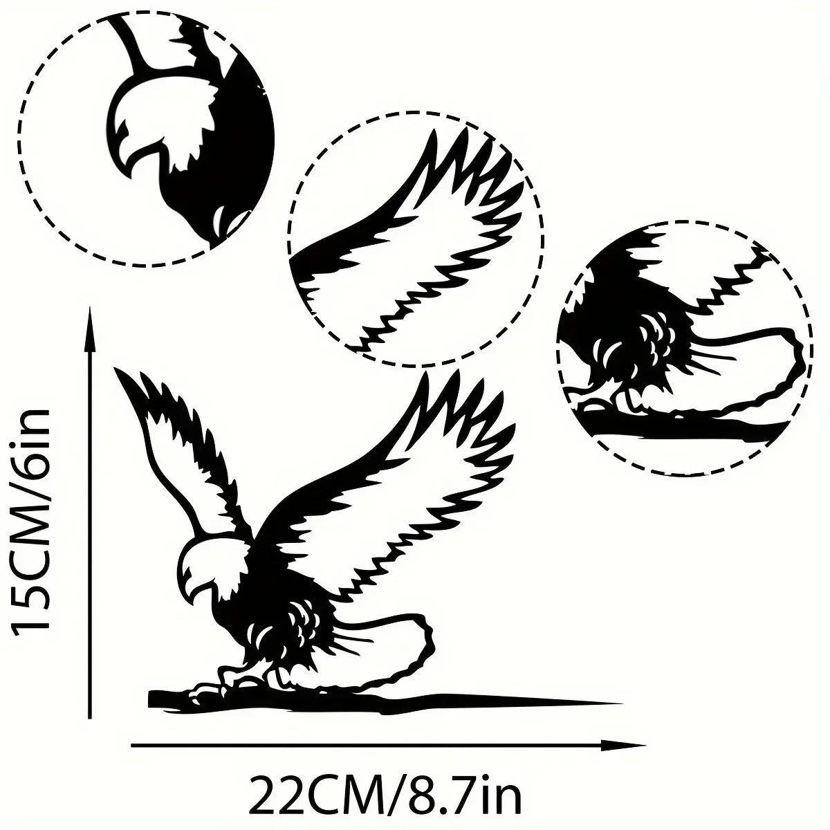 Металлический Орел Летающий Бесплатный Силуэт Страна Стальная Эмблема Садовая