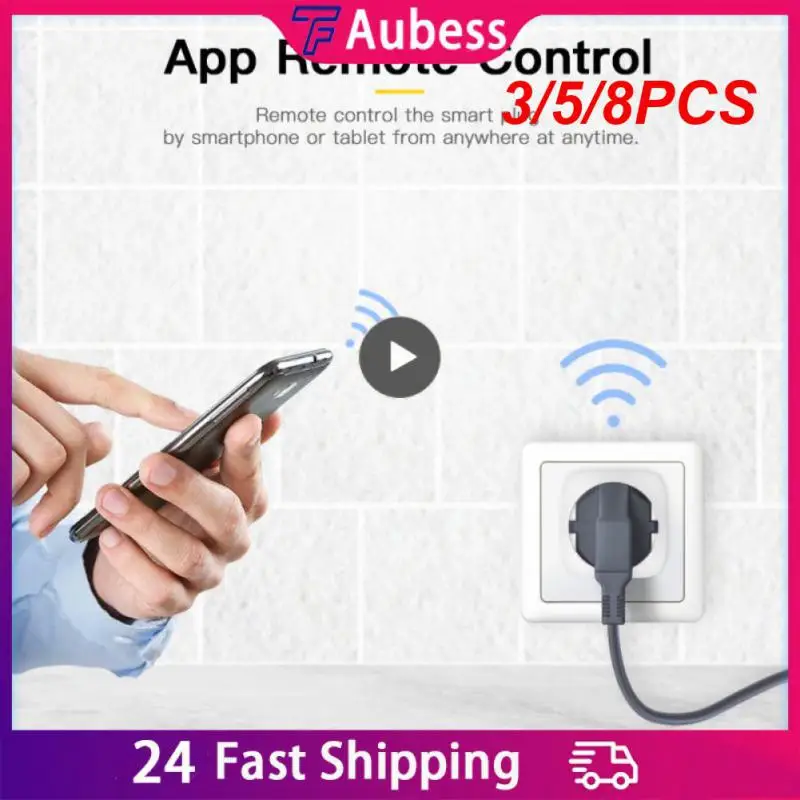 

3/5/8PCS Wifi Socket Voice Control Intelligent Grouping Control Smart Socket Wifi Dual Mode Timing Function