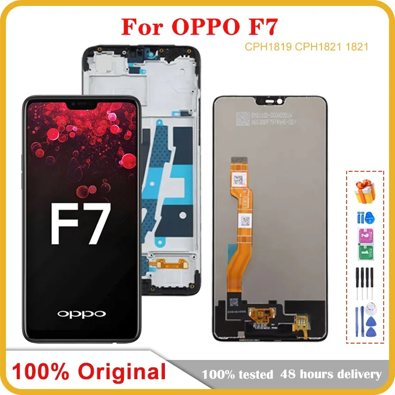 Оригинальный дисплей 6,23 дюйма для OPPO A3 F7, ЖК-дисплей с рамкой для OPPO F7 CPH1819 CPH1821 A3 CPH1837, дисплей с сенсорным экраном в сборе