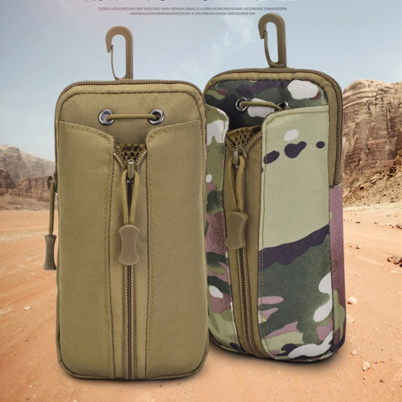 Outdoor Water Bottle Carrier Soft Pouch Multifunctional Bag Travel Hiking Holder Kettle Carrier Hanging Phone Accessories Bag