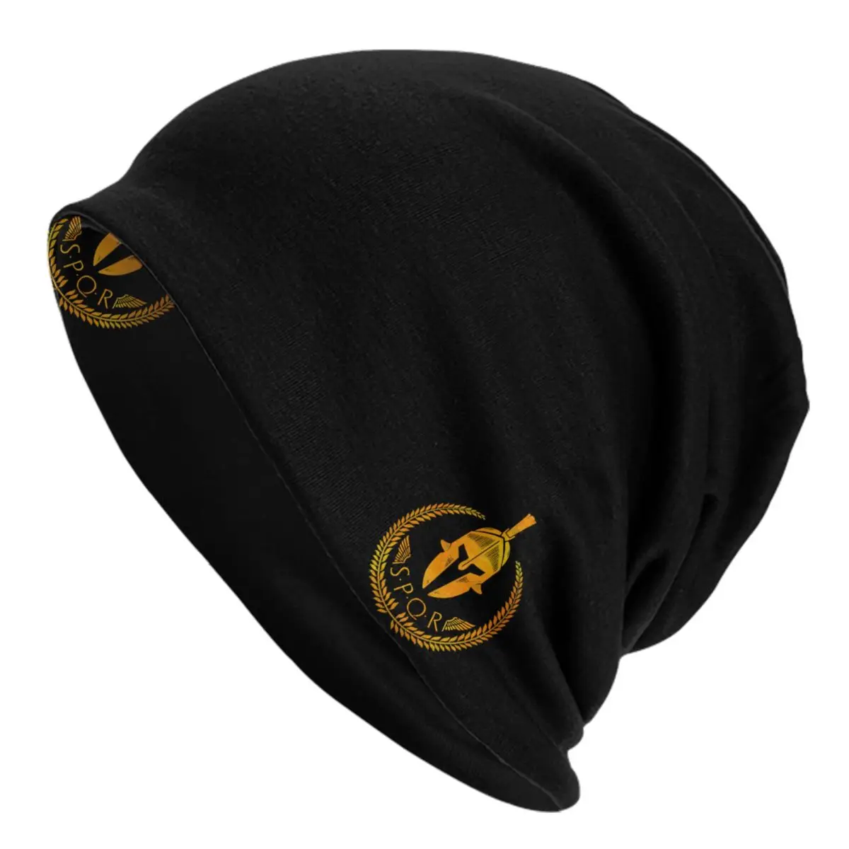 Шапки-бини SPQR Roman Empire Skullies на заказ крутые зимние теплые мужские и женские вязаные