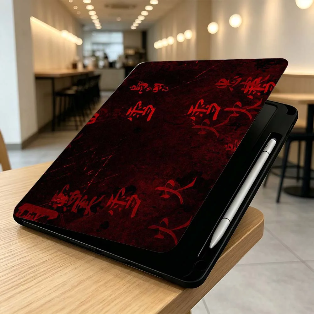 Фото Чехол Anime Horror Black Hole для Samsung Galaxy Tab A7 A8 A9 A11 S6 S7 S8 S9 S10 S11 FE Plus 360 °   Чехол для планшета с поворотным слотом для ручки №4