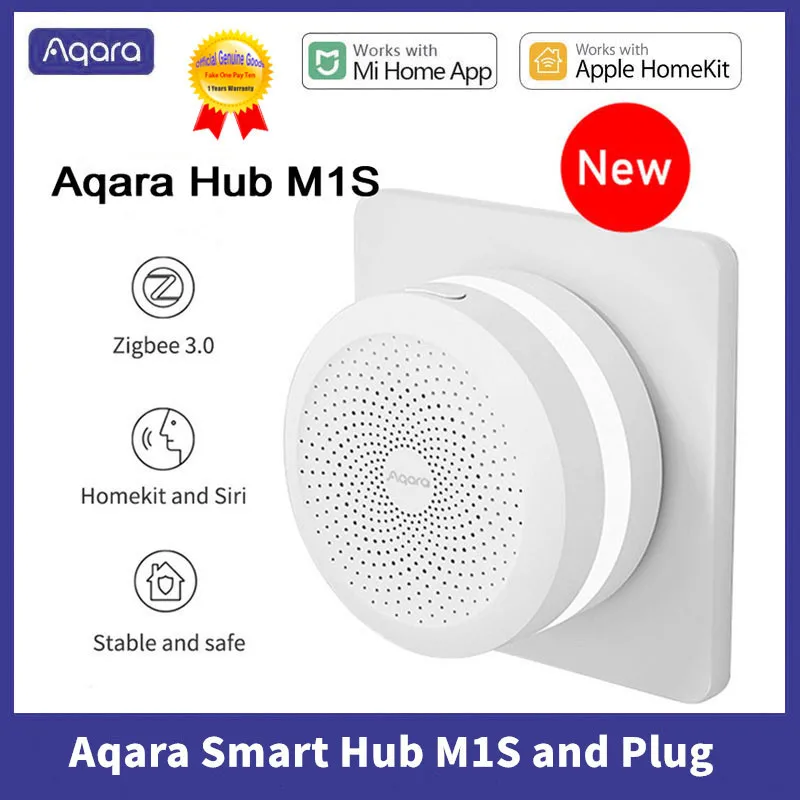 

2022 Newest Aqara Smart Hub M1S Gateway Wireless Zigbee 3.0 Wifi RGB LED Night Light Remote Control For Xiaomi Mijia Homekit APP