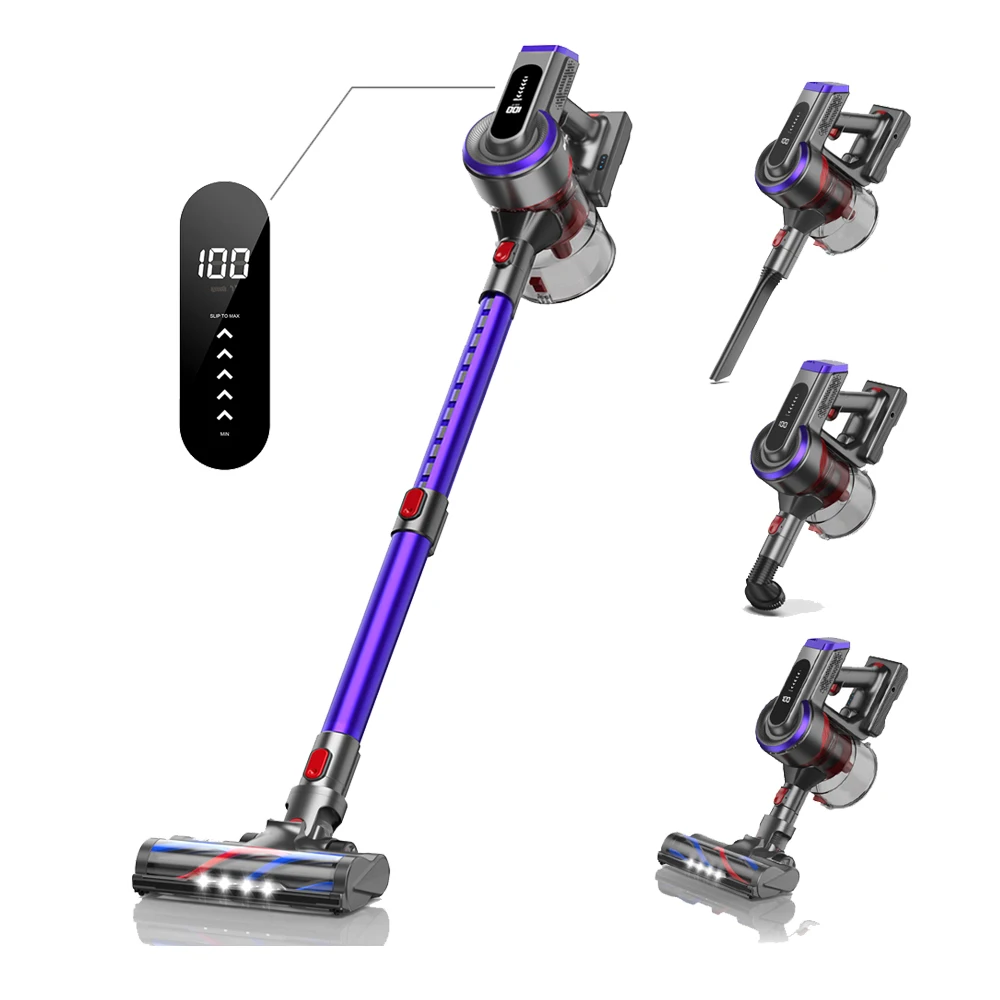 aspiradora 400W 33000Pa Powerful Cordless Vacuum Cleaner Wireless Handheld For Home Appliance with Touch Screen 55 Min Runtime