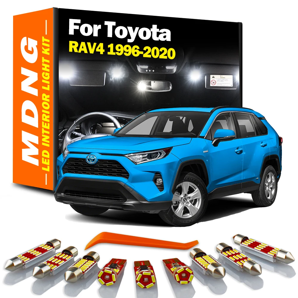 

MDNG Canbus внутренняя лампа для Toyota RAV4 1996- 2017 2018 2019 2020, Автомобильные светодиодные лампы, внутренняя карта, купольсветильник света, автомобильны...