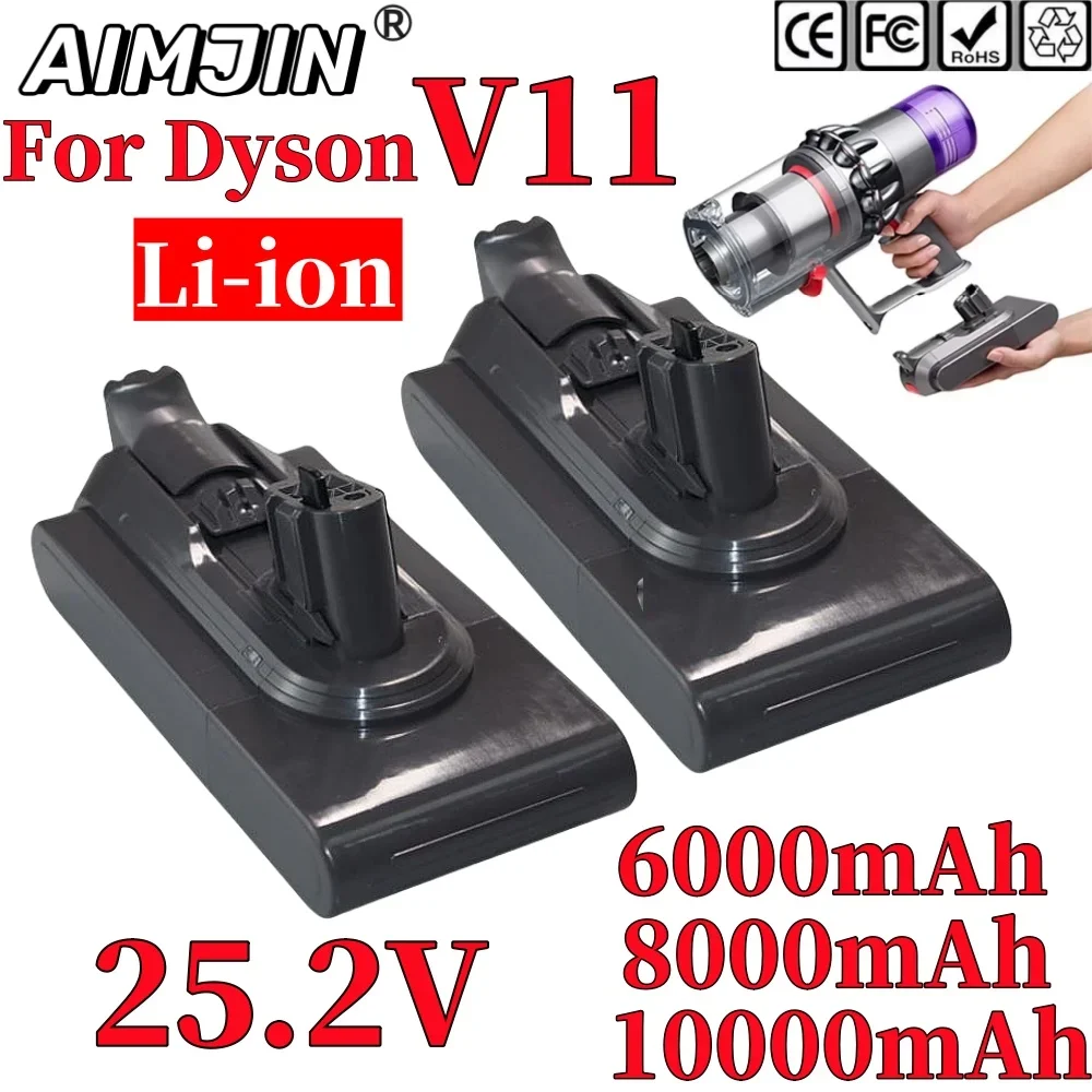 Для Dyson 25 2 В 6 0 Ач-10 Ач литий-ионный аккумулятор SV15 пылесос Fluffy V11 Absolute Extra Animal 970145 -02