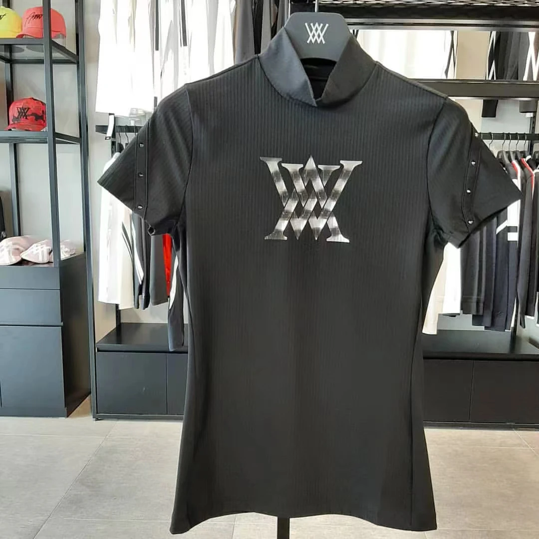 

Golf Clothing Ladies Summer Ice Silk Sunscreen Quick-drying Elastic Short Sleeve Korean Slim Fit