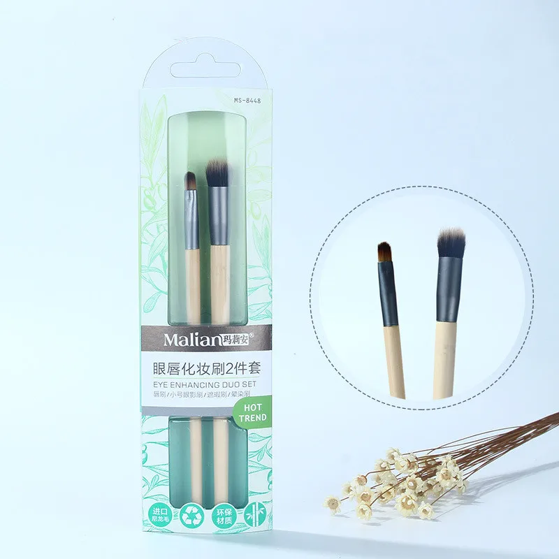 

2 PCs Eye and Lip Makeup Brush Small Eye Shadow Concealer Blending Brush