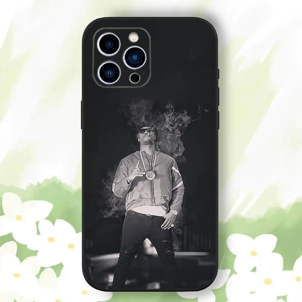 F-Future H-Hendrix Phone Case For iPhone 16 15 14 13 12 11 Plus Pro Max XS X XR SE Mini 8 7，Soft Silicone Black Cover