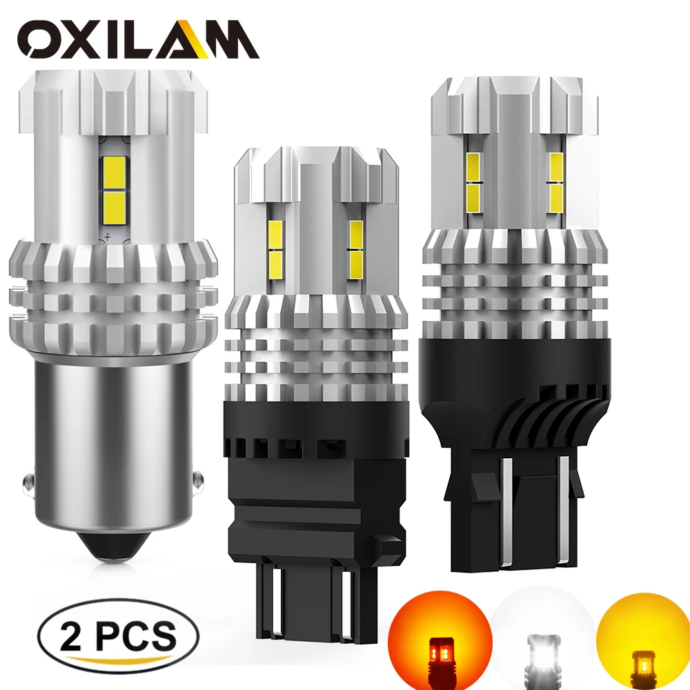 

2x Orange LED Turn Signal Light 1156 BA15S P21W 7440 7443 T25 3157 3156 12V Lamp White Red for Peugeot 206 208 308 307 3008 BMW