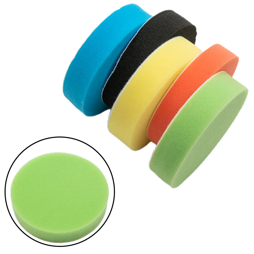 

5Pcs Car Polishing Pads 5inch 125mm Flat Sponge Buffing Disc Vehicle Paint Care Buffing Wheel For Auto Polisher Buffer