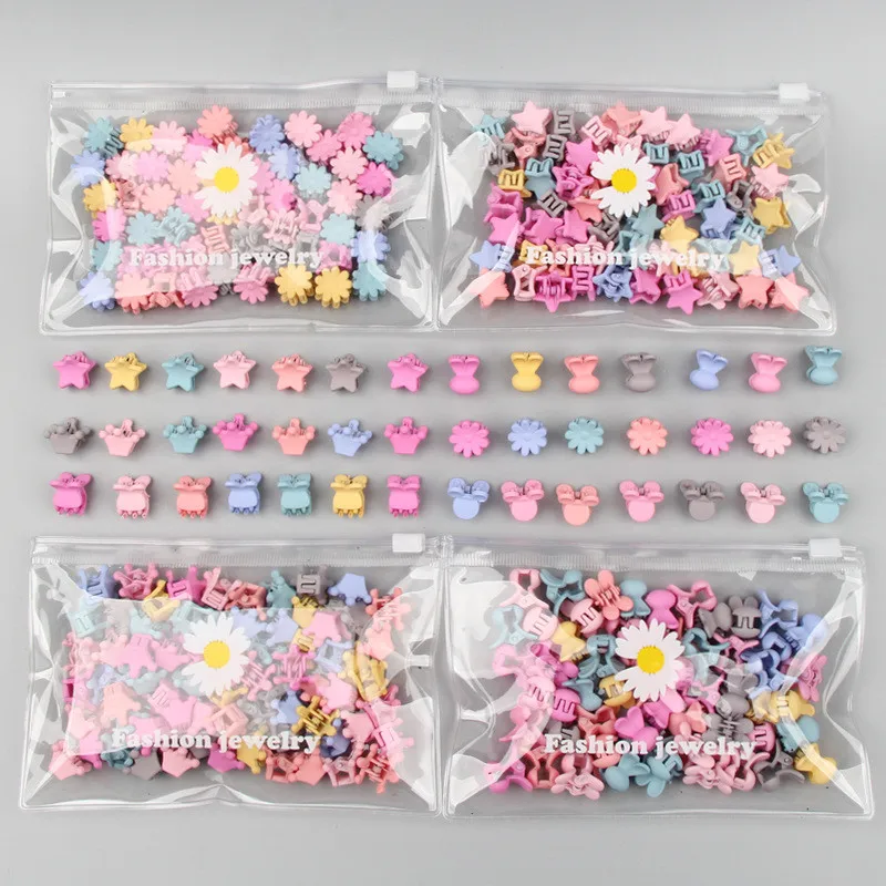 30Pcs/Bag Cute Girls Baby Heart Flower Crown Animals Colorful Hair Claws Sweet Hairpins Hair Clips Kid Baby Hair Accessories