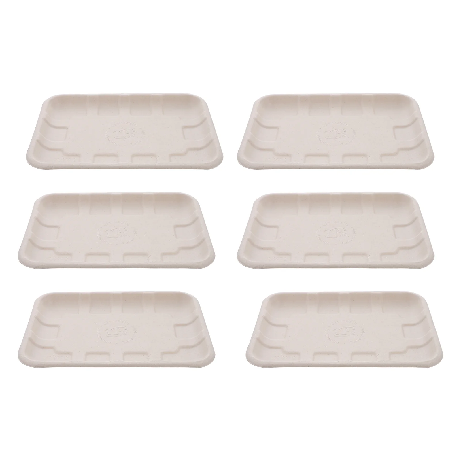 

100pcs Multi-functional Home Storage Plate Rectangular Plate Food Tray Holder