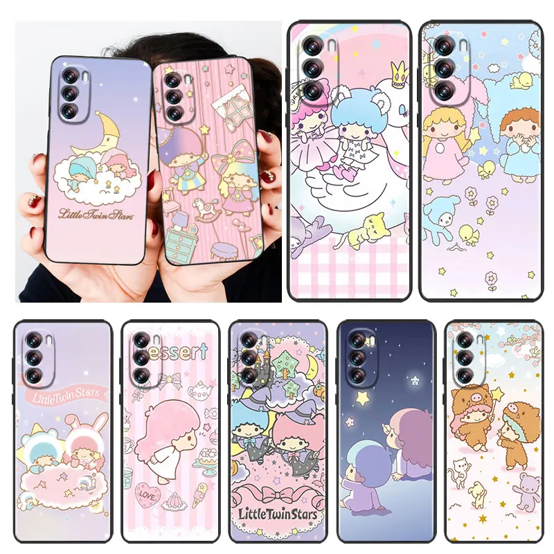 

Little Twin Stars Cartoon Phone Case Black For Motorola E32 G52 G Stylus G71 Edge G60 S G9 G8 20 G10 E7i G31 Power One Fusion