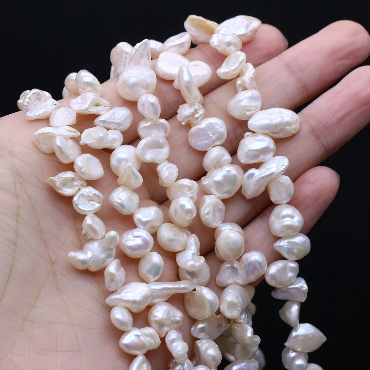 

Irregularly Shape Natural Freshwater Pearl Bead 9-10mm Loose Spacer Bead for Jewelry Making Supplies DIY Women Necklace Bracelet