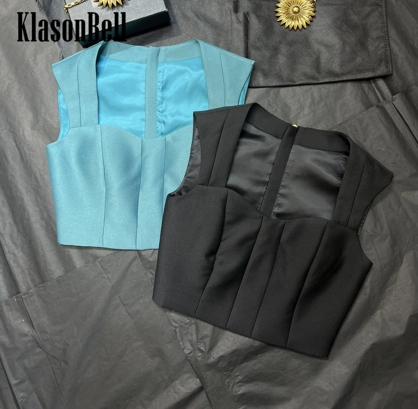 6 20 KlasonBell женский элегантный пикантный квадратный воротник без бретелек на