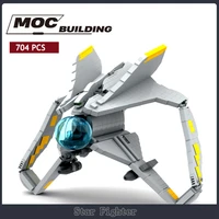 star fighter model building block assembly diy aircraft transportation moc puzzle collection series toy gifts