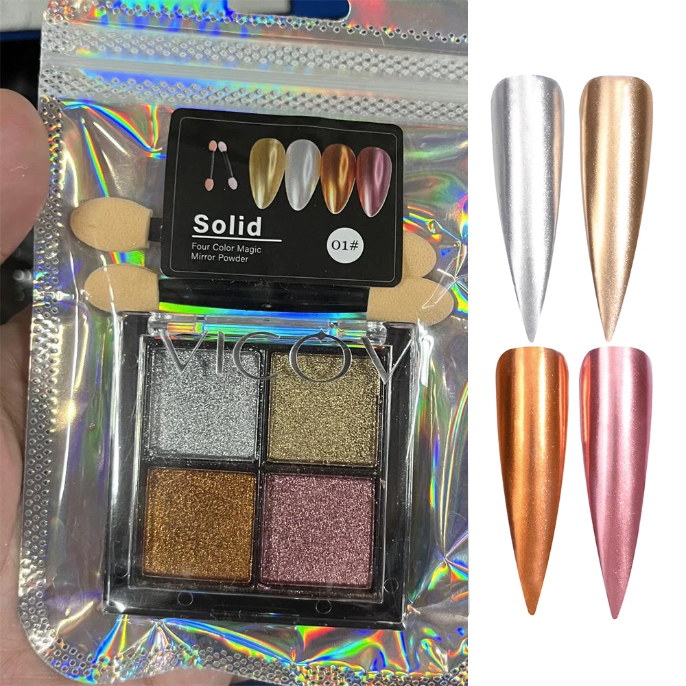 

1 Box Mirror Glitter Powder Nail Decoration Metallic Chrome Nail Powder Set Y2K Rubbing Glitter Pigment Flakes Manicure Accessor