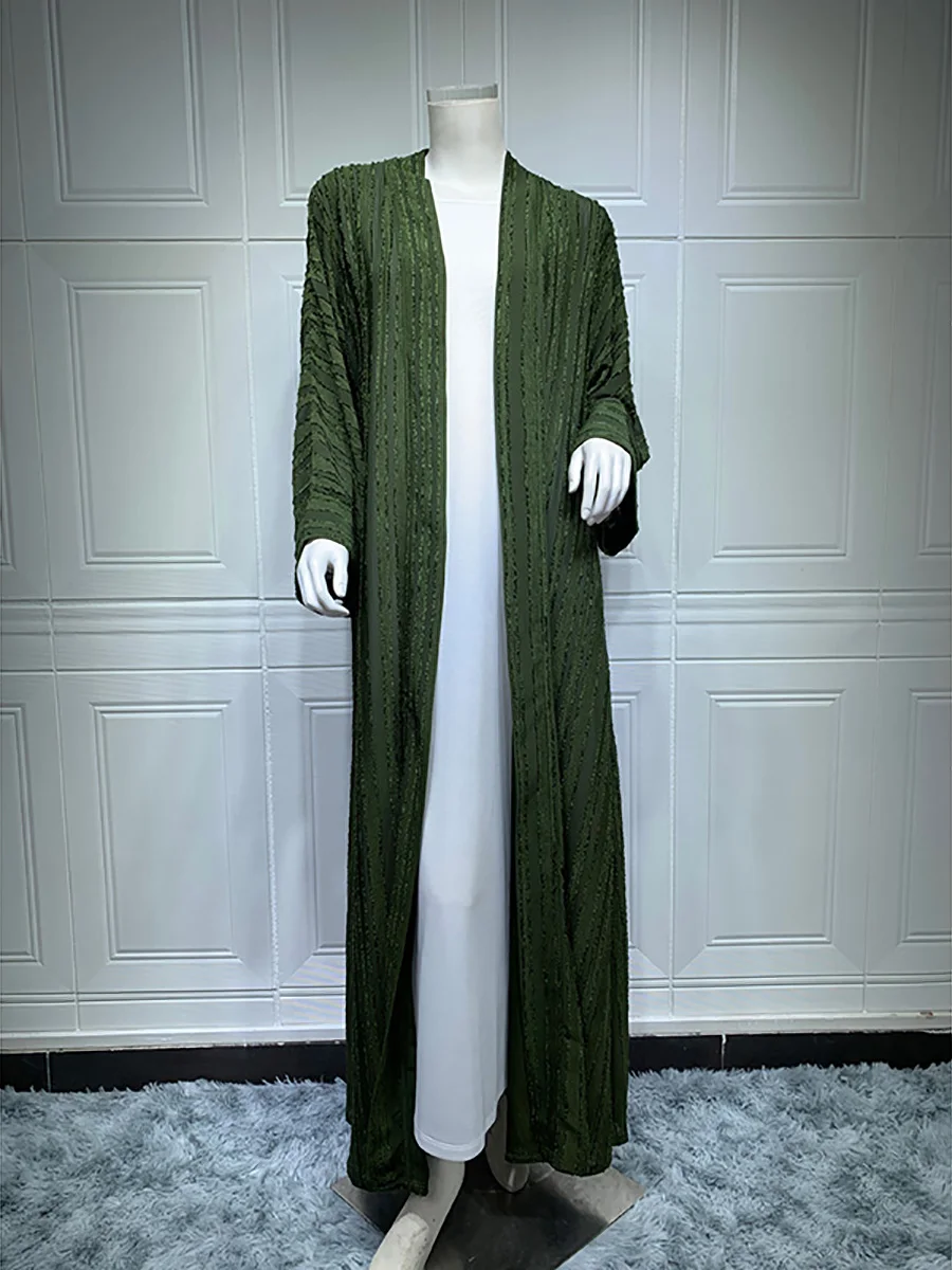 Рамадан ИД Мубарак трикотажное открытое кимоно женское платье в мусульманском