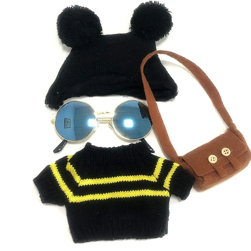 

Plush Doll Clothes Set For 30 cm Cartoon Stuffed Dolls Accessories Clothing Hair Band Kids Girls Gift