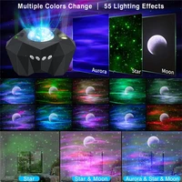 laser galaxy starry sky projector led night light wall lamps bluetooth desk lamp 3d moon projection lamp home decor gifts