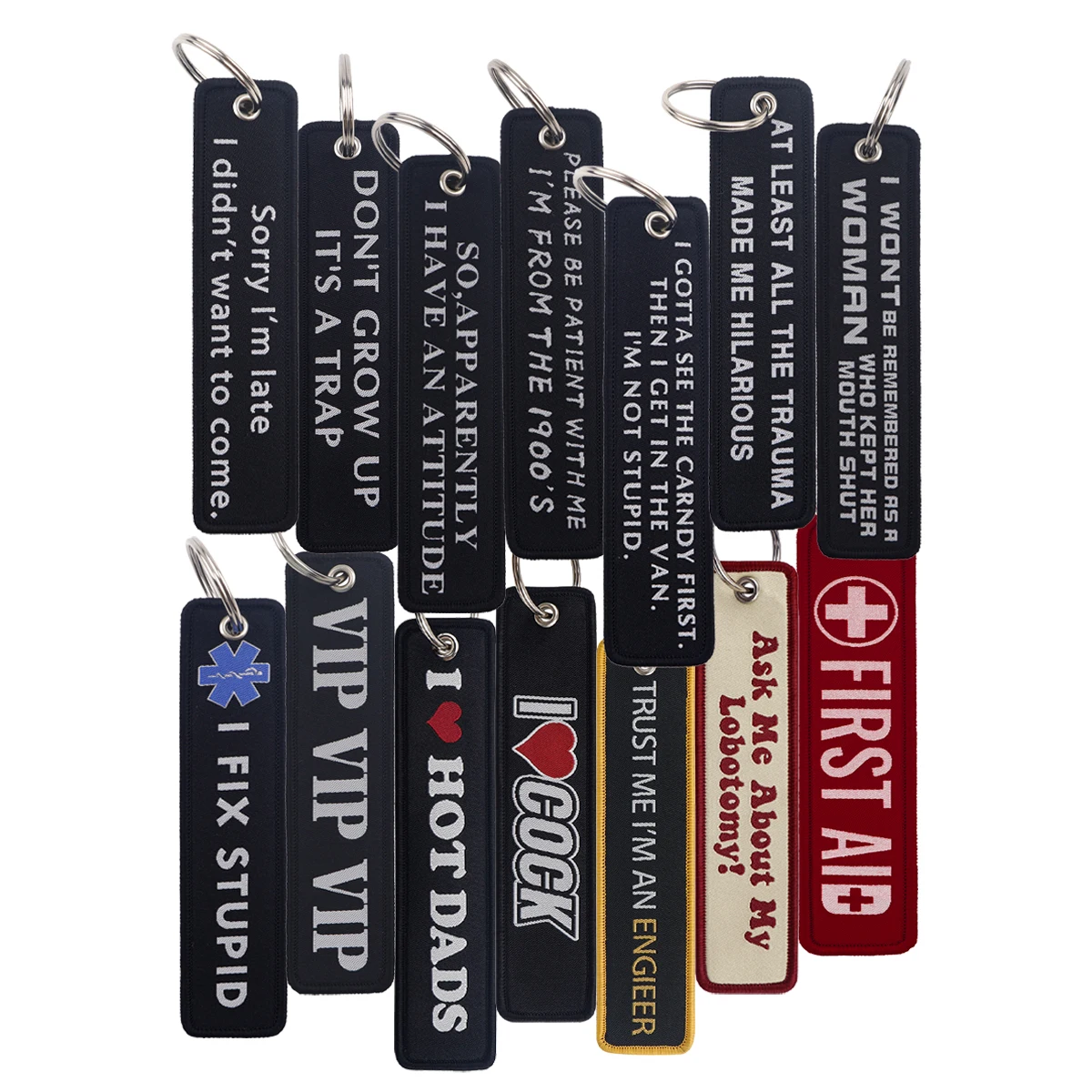 Цитата серии вышитый ключ крутой человек брелки для ключей брелок автомобиля