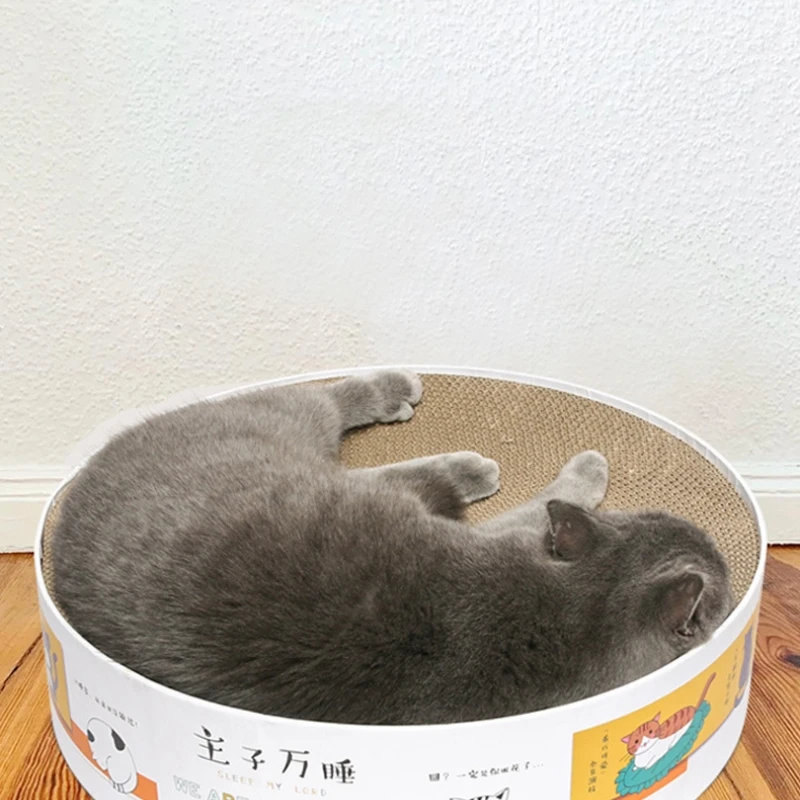 Round cat. Дома для кошки с когтями из картона.