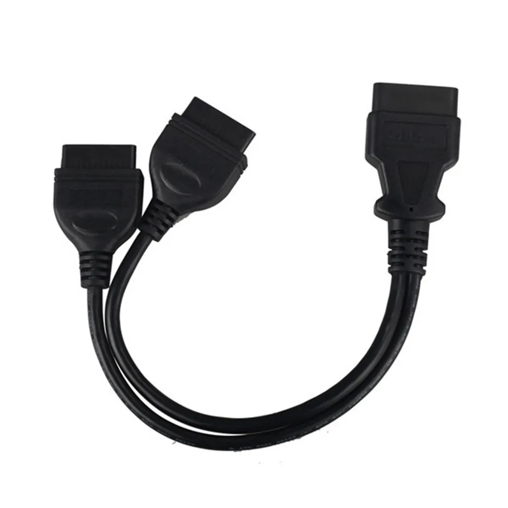 

Y to Cable ELM327 OBD2 Female Connection Extension Cord Line 30cm 16Pin Male Car Scanner