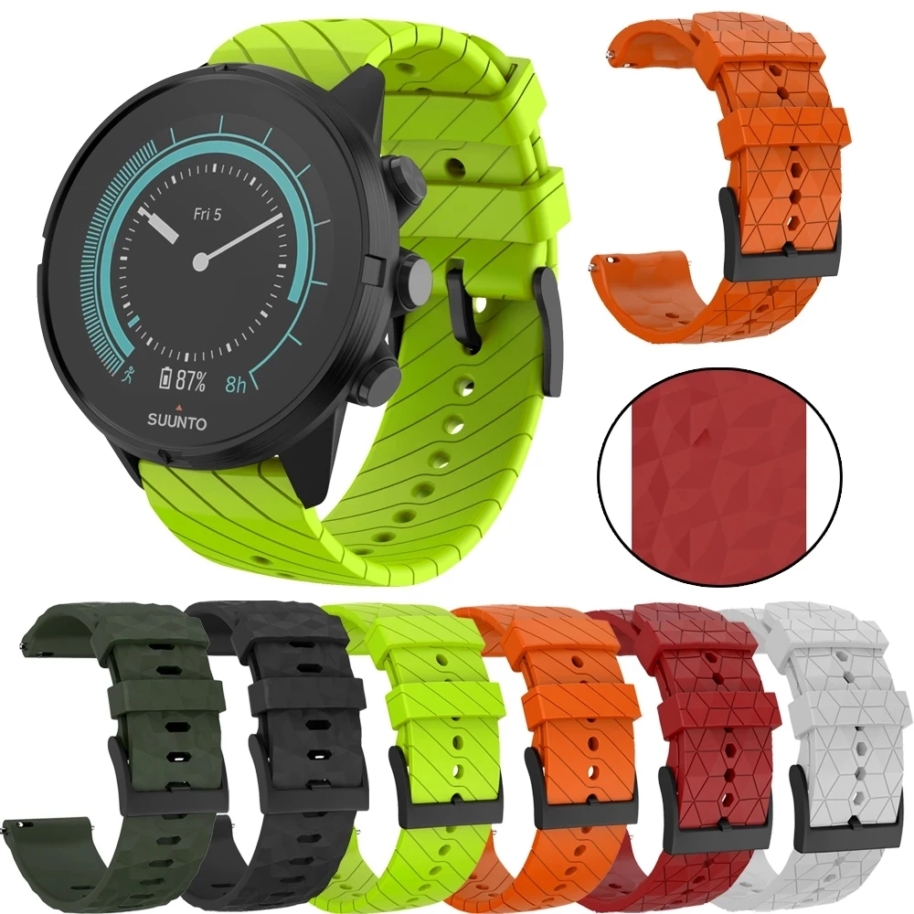 

Ремешок силиконовый для Suunto 9 7 D5 24 мм, сменный Браслет для спортивных смарт-часов SUUNTO 9 Baro Spartan