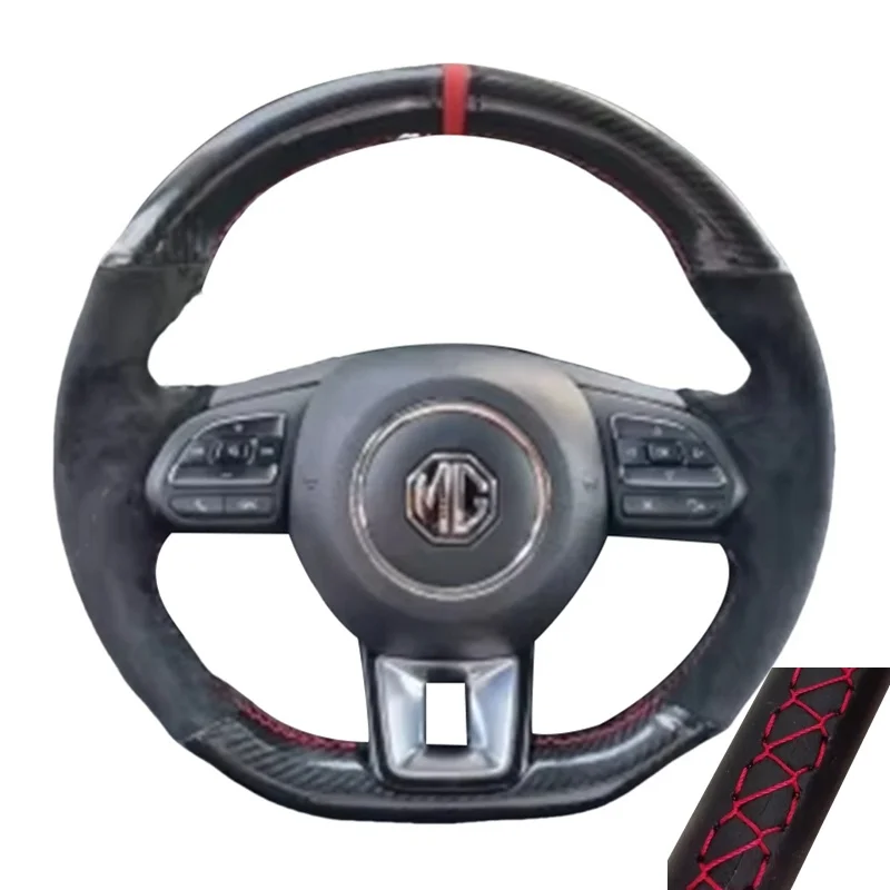 

Настраиваемый Кожаный Чехол На Руль Автомобиля Для MG ZS HS GS 5 6 RX5 RX8 ZST ZS EV 2017-2023, Дышащий, Износостойкий