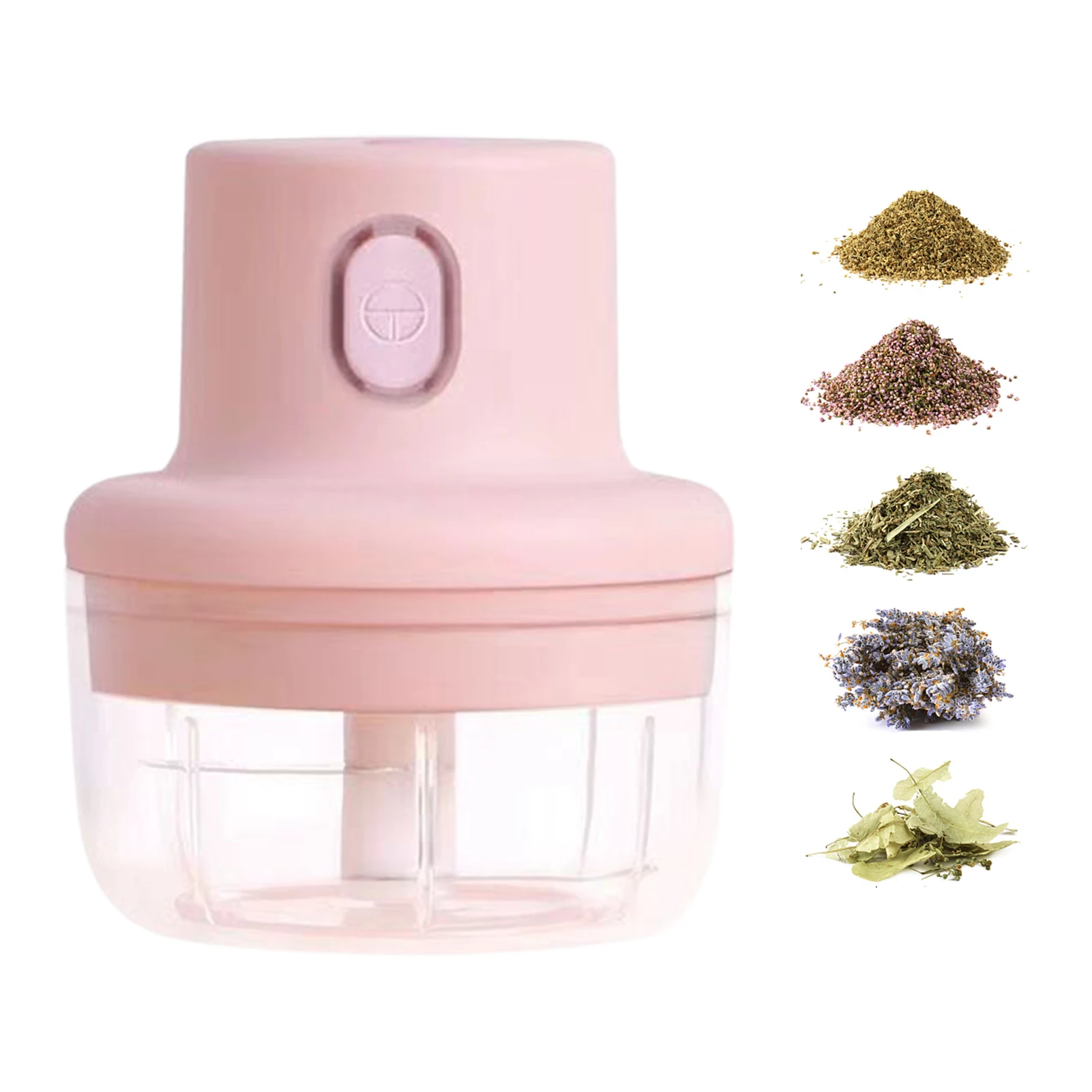 

3.94in Electric Herb Grinder Sturdy USB Charge Spice Grinding Tool Rechargeable Dry Herb Grinders With Clear Chamber Safety Lock