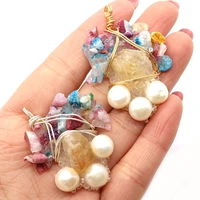 irregular jewelry pendant natural freshwater pearl amethyst pendant pearl jewelry making diy necklace pendant supplies