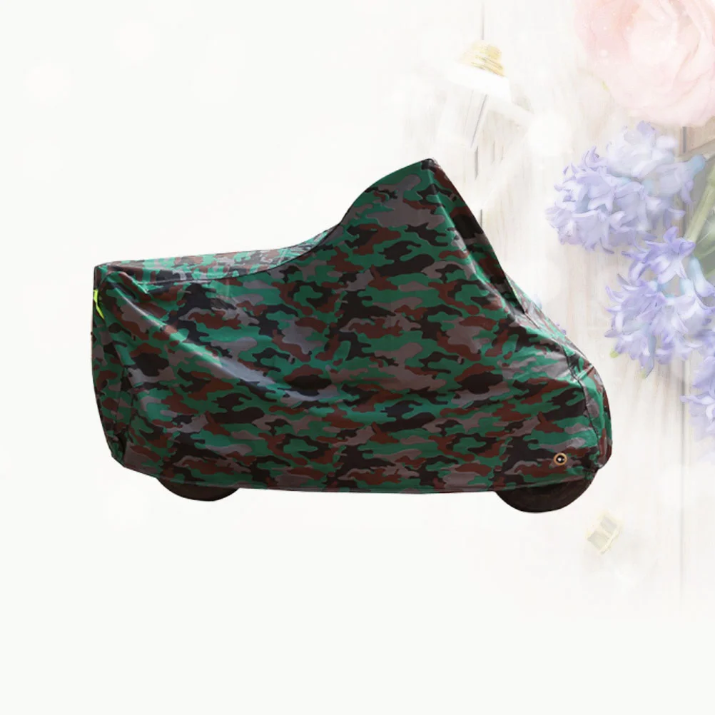 Зеленый камуфляжный универсальный защитный чехол для мотоцикла водостойкий