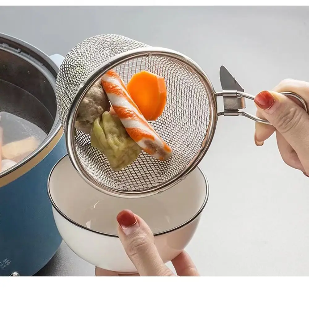 

Durable Stainless Steel Hot Pot Kitchen Utensils Filter Basket Fried Basket Noodle Strainer Mesh Strainer