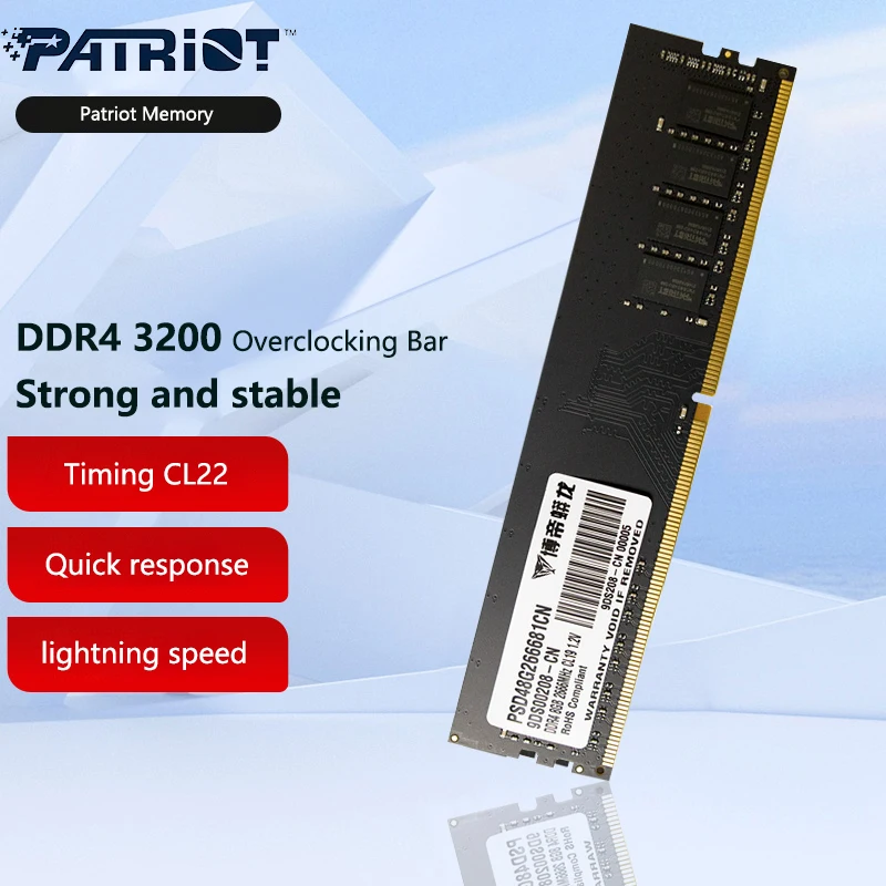 

Модуль памяти Patriot для ПК DDR4 8 Гб 16 Гб 2666 МГц 3200-Pin DDR4 UDIMM