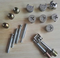 50pcs 3in1 M6 40 Furniture Screw Assembled Pieces Kitchen Cabinet Connectors Hammer Nut and Bolt Set Nut Sock Woodworking