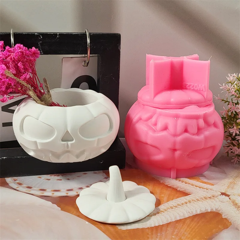 Оригинальная банка для хранения тыквенной головки с крышкой эпоксидная форма из