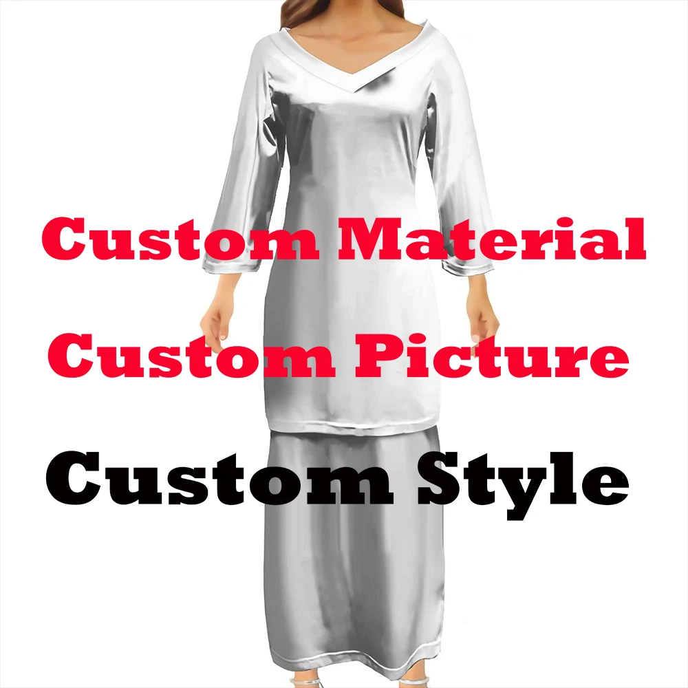 Платье-макси с V-образным вырезом и рукавом 2/3 |