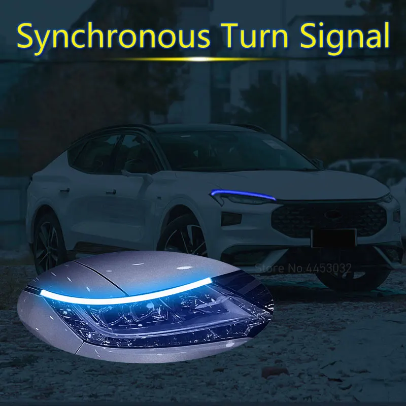 Для Ford Escape Focus Mondeo Mustang Ecosport Fiesta DRL светодиодная полоса светильник Автомобильная