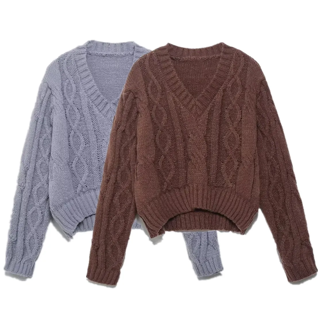 

Jenny&Dave Indie Folk Vintage Jacquard Weave Short Knitwear Pullovers Casual Sweaters Women Tops