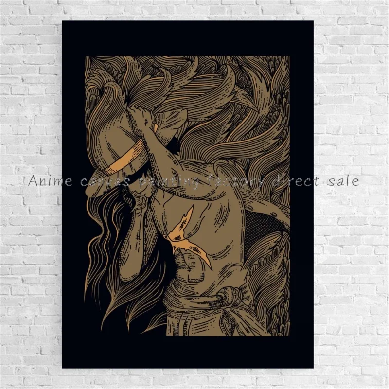 Классический аниме цельный Декор для комнаты бара кафе печать высокой четкости