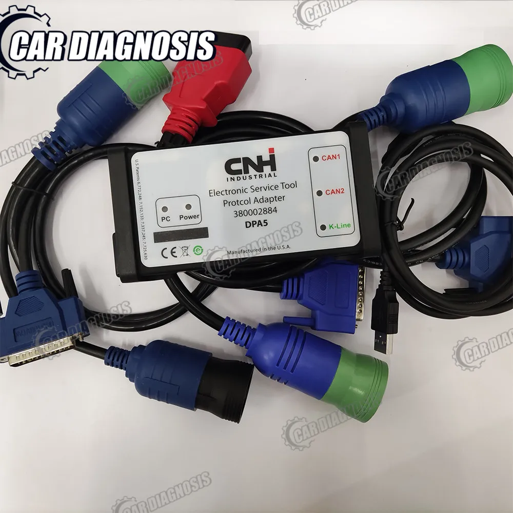 

V9.5 для CNH электронного инструмента dpa5 CNH Est чехол для сельского хозяйства, Комплект Диагностики EST с 6 + 9PIN OBD + 9pin